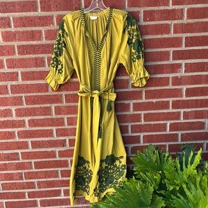 Julia Amory  Green Floral Women's Dress